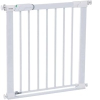 Safety 1st SecureTech Flat Step Safety Metal Gate w Thin Step Over Bar White