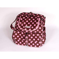 Palm and Pond Baby Nappy Changing Bag - Stylish and Unique Designs (Design: Pink Spots)