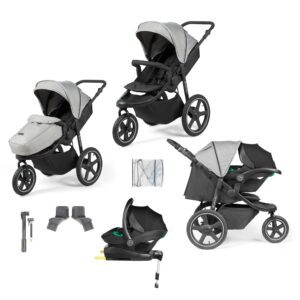 Ickle Bubba Venus Venus Max Jogger Stroller I-Size Travel System with Isofix Base - Space Grey